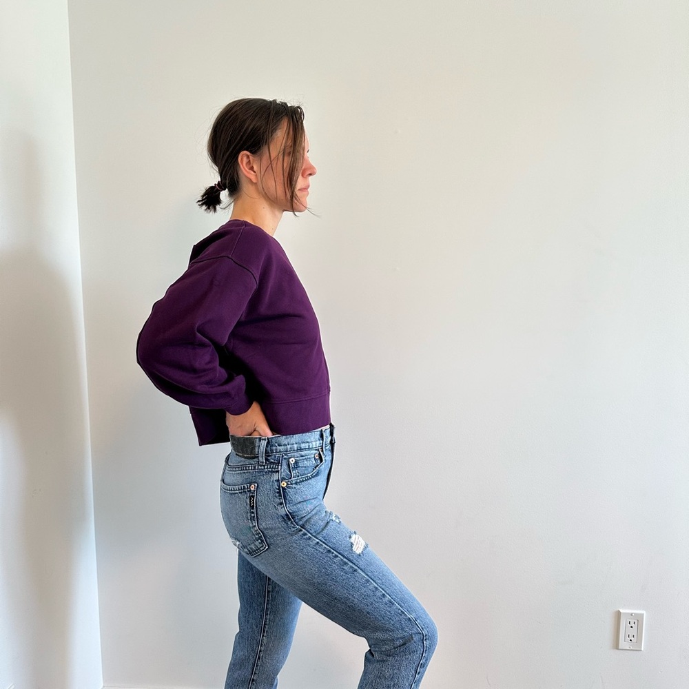 Lululemon Purple Cropped Sweatshirt
